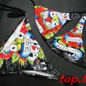 Best of Ed hardy tiger foil bikini Porn Images Up the ass tumblr